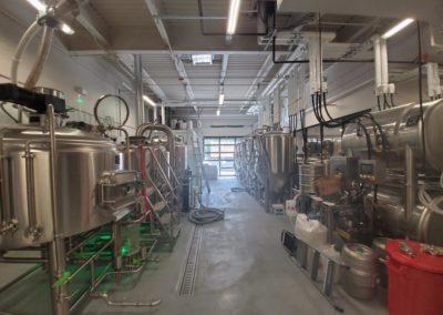 Jukes Ale Works is completed in old downtown Elkhorn ductwork heating cooling equipment and brewery room 3