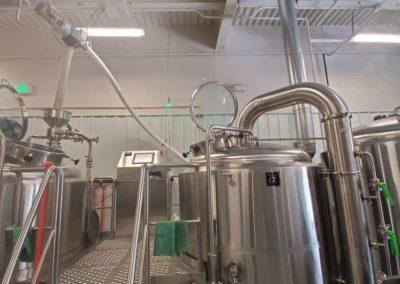 Jukes Ale Works is completed in old downtown Elkhorn ductwork heating cooling equipment and brewery room 5