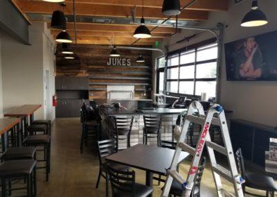 Jukes Ale Works is completed in old downtown Elkhorn ductwork heating cooling equipment and brewery room 9