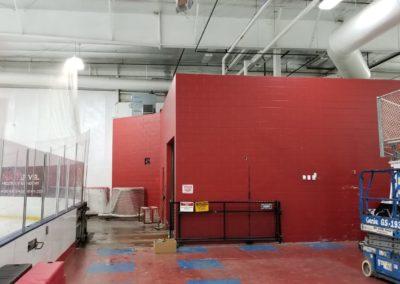 Spot heater installed with gas piping at Moylan Ice Plex scaled