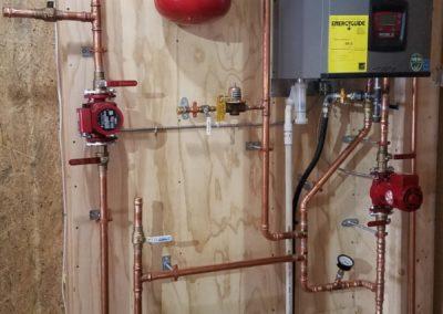 another boiler w infloor heat job in customers garage